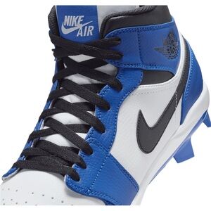 Nike Men's Jordan 1 cleat MCS configuration av5354-411Blue and White Sneakers